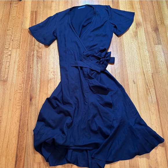 J.MCLAUGHLIN Aurora Linen-Blend Dress Size S(c5) - Picture 6 of 12